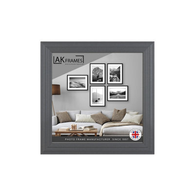 "AK Frames 4X4"" Classic Dark Grey Modern Picture Frame - Poster Frame For Photos, Prints And Wall Art - Elegant Home Decor" - image 1
