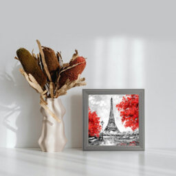 "AK Frames 4X4"" Classic Dark Grey Modern Picture Frame - Poster Frame For Photos, Prints And Wall Art - Elegant Home Decor" - thumbnail 4