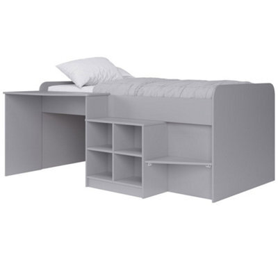 Kidsaw Pilot Cabin Bed In Grey With Built In Desk And Storage - image 1