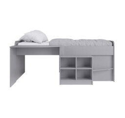 Kidsaw Pilot Cabin Bed In Grey With Built In Desk And Storage - thumbnail 3