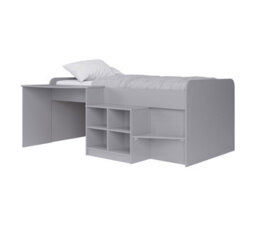 Kidsaw Pilot Cabin Bed In Grey With Built In Desk And Storage - thumbnail 2