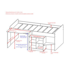 Kidsaw Pilot Cabin Bed In Grey With Built In Desk And Storage - thumbnail 5