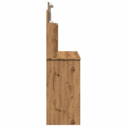 Berkfield Dressing Table With Led Lights Artisan Oak 96X40X142 Cm - thumbnail 8
