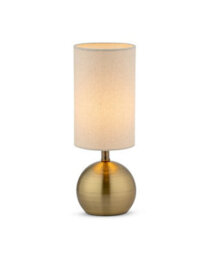 Lighting Supermarket Bedford Modern Brass Brushed Metal Ball Small Touch Control Table Lamp - thumbnail 2