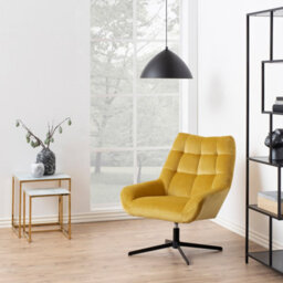 Furniture To Go Alisma Nest Of Tables With White Crystal Clear Marble Glass Top & Gold Legs - thumbnail 3