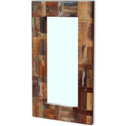 Walplus Reclaimed Wood Framed Wall Mirror Retro Multicolour Bathroom Hall Home Decor - thumbnail 3