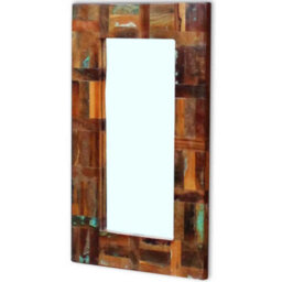 Walplus Reclaimed Wood Framed Wall Mirror Retro Multicolour Bathroom Hall Home Decor - thumbnail 2