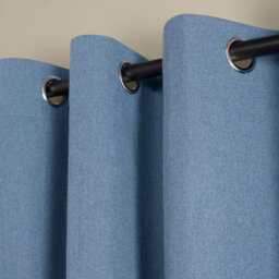 "OHS Woven Texture Pair Of Blackout Curtains, Blue - 66 X 72""" - thumbnail 3