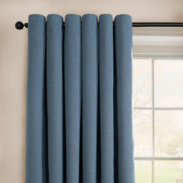 "OHS Woven Texture Pair Of Blackout Curtains, Blue - 66 X 72""" - thumbnail 2