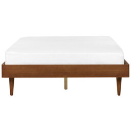 Beliani Bed With Led Toucy 140 X 200 Cm (Eu Double) Brown Ash Wood - thumbnail 6
