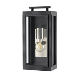Luminosa Lighting Elstead Hinkley Sutcliffe Outdoor 1 Light Wall Lantern Aged Zinc Ip44 - thumbnail 2