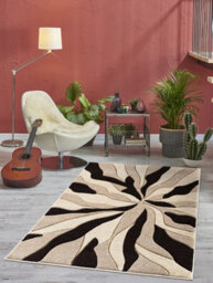 Smart Living Modern Thick Soft Carved Area Rug, Living Room Carpet, Kitchen Floor, Bedroom Soft Rugs 160Cm X 230Cm - Beige Brown - thumbnail 2