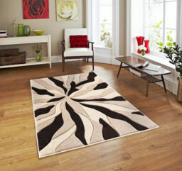 Smart Living Modern Thick Soft Carved Area Rug, Living Room Carpet, Kitchen Floor, Bedroom Soft Rugs 160Cm X 230Cm - Beige Brown - thumbnail 3