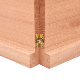 Berkfield Wall Shelf Light Brown 140X60X4 Cm Treated Solid Wood Oak - thumbnail 3