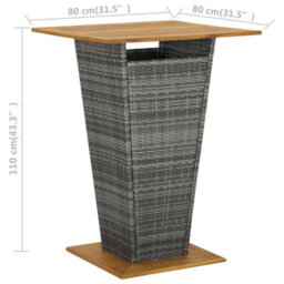 Berkfield 5 Piece Garden Bar Set Grey - thumbnail 7