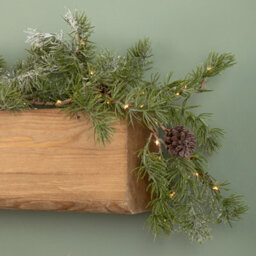 Samuel Alexander 1.8M Pine Needle Christmas Garland With Pinecones And 120 Warm White Leds - thumbnail 6