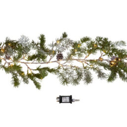 Samuel Alexander 1.8M Pine Needle Christmas Garland With Pinecones And 120 Warm White Leds - thumbnail 8