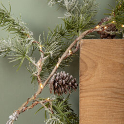 Samuel Alexander 1.8M Pine Needle Christmas Garland With Pinecones And 120 Warm White Leds - thumbnail 5
