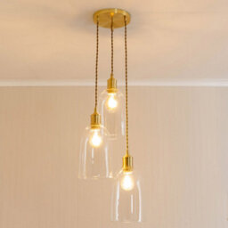 Valuelights Shaw Cluster Drop 3 Way Brushed Gold Adjustable Pendant Ceiling Light - thumbnail 5