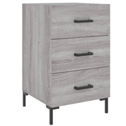Berkfield Bedside Cabinet Grey Sonoma 40X40X66 Cm Engineered Wood - thumbnail 2