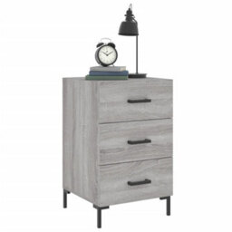 Berkfield Bedside Cabinet Grey Sonoma 40X40X66 Cm Engineered Wood - thumbnail 3