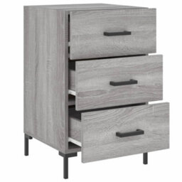 Berkfield Bedside Cabinet Grey Sonoma 40X40X66 Cm Engineered Wood - thumbnail 7