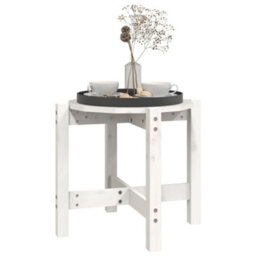 Walplus Coffee Table White  52.5X45 Cm Solid Wood Pine - thumbnail 4