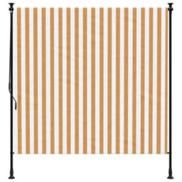 Walplus Outdoor Roller Blind Orange And White 150X270 Cm Fabric&steel - thumbnail 3