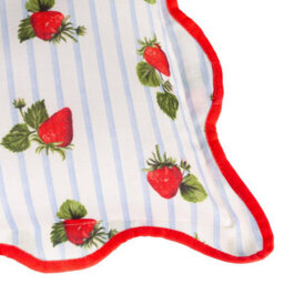 furn. Furn Fruits Strawberries Striped Outdoor Cushion, Blue, 45 X 45Cm - thumbnail 3