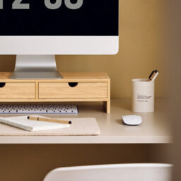 Sobuy Frg198-N, Bamboo Monitor Stand Computer Riser Desk Organizer, W47Xd18Xh11 - thumbnail 5