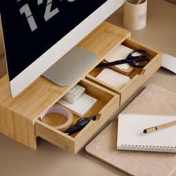 Sobuy Frg198-N, Bamboo Monitor Stand Computer Riser Desk Organizer, W47Xd18Xh11 - thumbnail 8