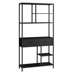 Industrial Tall Bookcase Display Storage Cabinet With Drawer - thumbnail 1