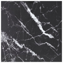 Berkfield Table Top Black 80X80 Cm 6 mm Tempered Glass With Marble Design - thumbnail 1