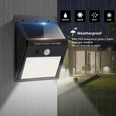 20 Led Solar Pir Motion Sensor Wall Lights Outdoor Garden Security - image 1