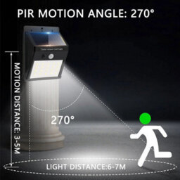 20 Led Solar Pir Motion Sensor Wall Lights Outdoor Garden Security - thumbnail 5