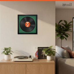 "16X16"" Black Modern Vinyl Record Frame With Emerald Mount For 12 Inch Lp Disc - Ak Frames" - thumbnail 5