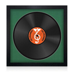 "16X16"" Black Modern Vinyl Record Frame With Emerald Mount For 12 Inch Lp Disc - Ak Frames" - thumbnail 1