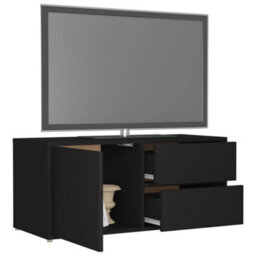 Vidaxl Tv Cabinet Black 80X34X36 Cm Engineered Wood - thumbnail 5