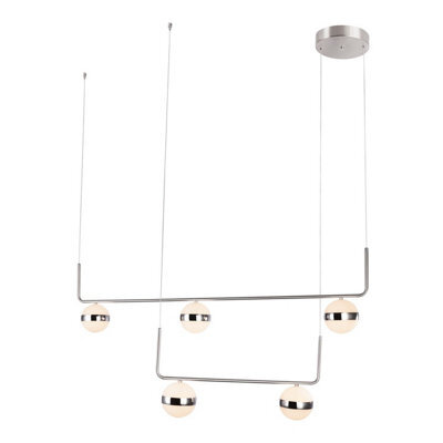 Luminosa Lighting Luminosa Lovest Bar Pendant Ceiling Light Nickel Matt 5X Led 3000K - image 1