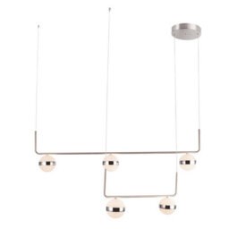 Luminosa Lighting Luminosa Lovest Bar Pendant Ceiling Light Nickel Matt 5X Led 3000K - thumbnail 3