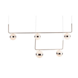 Luminosa Lighting Luminosa Lovest Bar Pendant Ceiling Light Nickel Matt 5X Led 3000K - thumbnail 4