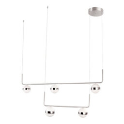 Luminosa Lighting Luminosa Lovest Bar Pendant Ceiling Light Nickel Matt 5X Led 3000K - thumbnail 2
