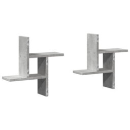 Vidaxl Wall Shelves 2 Pcs Concrete Grey 38X12X38 Cm Engineered Wood - thumbnail 6