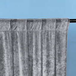 Neel Blue 4X1M Crushed Velvet Backdrop, Photography Background Blackout Curtain - Silver - thumbnail 3