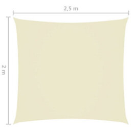 Berkfield Sunshade Sail Oxford Fabric Rectangular 2X2.5 M Cream - thumbnail 6