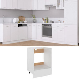 Vidaxl Oven Cabinet Lyon White 60X46X81.5 Cm Engineered Wood - thumbnail 1
