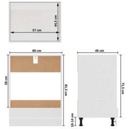 Vidaxl Oven Cabinet Lyon White 60X46X81.5 Cm Engineered Wood - thumbnail 9