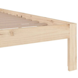 Berkfield Bed Frame Solid Wood 140X190 Cm - thumbnail 6