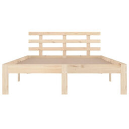 Berkfield Bed Frame Solid Wood 140X190 Cm - thumbnail 4