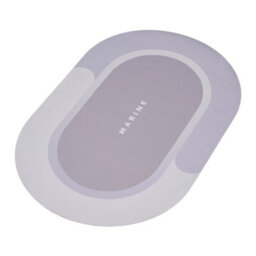 Darphe Light Blue Oval Soft Absorbent Non Slip Diatomite Bath Mat 60Cm L X 40Cm W - thumbnail 5
